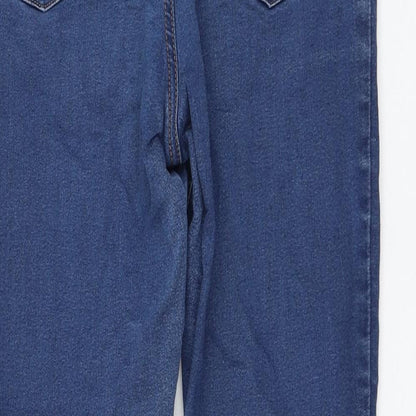 Womens Blue Polyester Jegging Jeans Size 30 in L26 in Regular