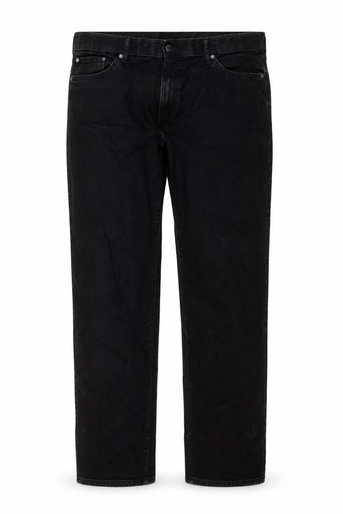 Preworn Womens Black Polyester Straight Jeans Size 42 L30 in Regular Zip