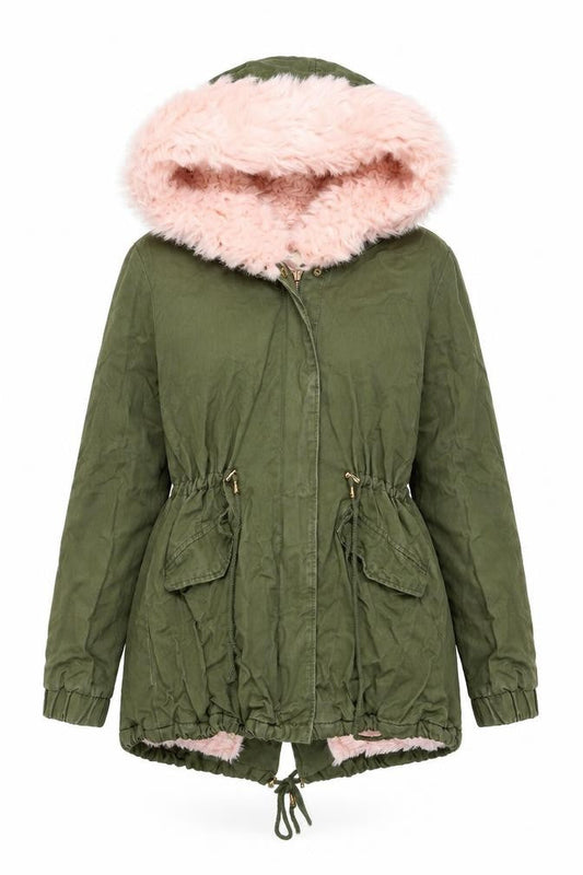 Preworn Womens Green Trench Coat Coat Size S Zip
