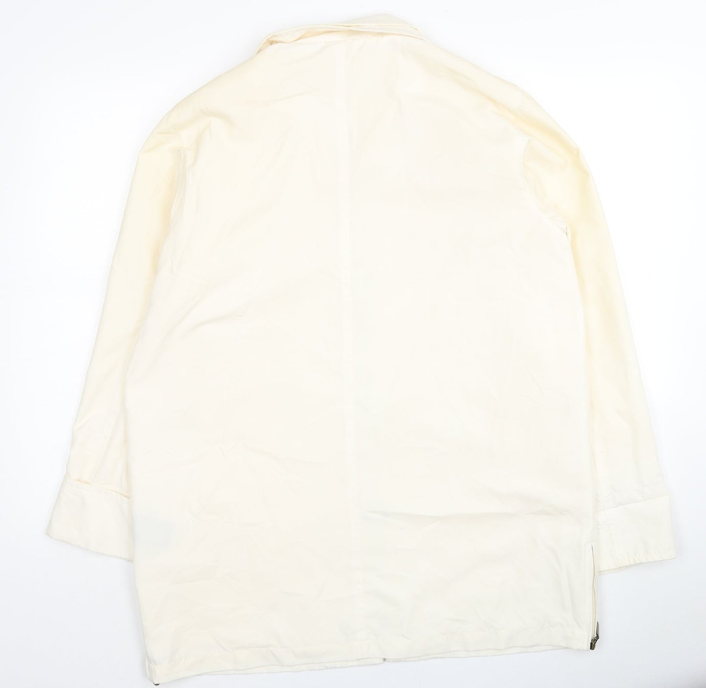 Astraka Womens Ivory Pea Coat Coat Size M Zip