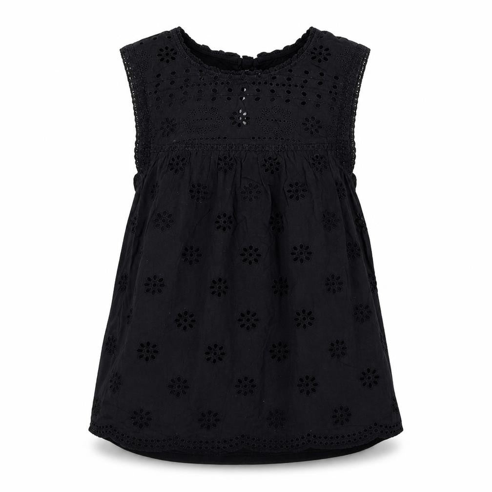 NEXT Womens Black Floral Cotton Basic Tank Size 6 Round Neck