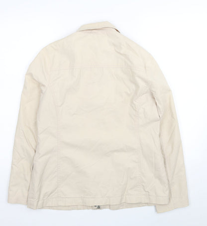 Maine New England Womens Beige Jacket Size 14 Zip