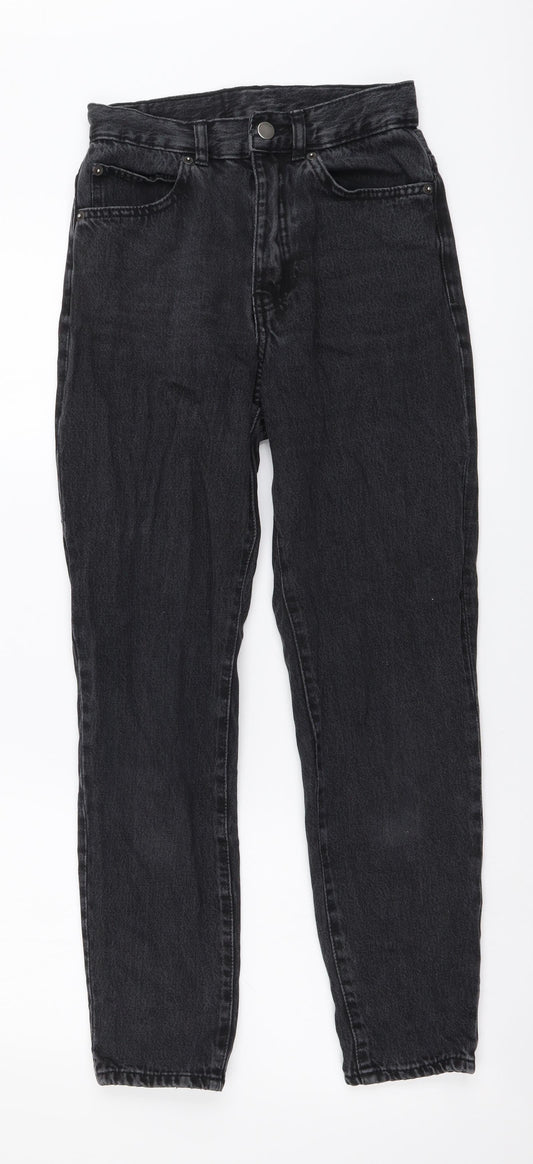 Dr. Denim Womens Grey Cotton Mom Jeans Size 24 in L30 in Regular Button