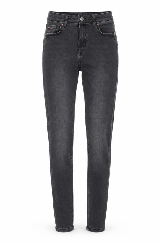 Denim & Co. Womens Grey Cotton Skinny Jeans Size 8 L31 in Regular Button