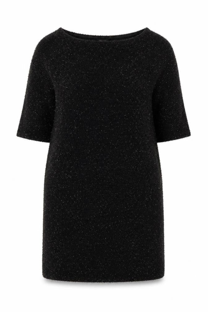 River Island Womens Black Polyester Shift Size 12 Square Neck Pullover