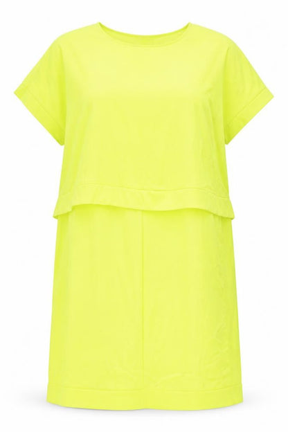 River Island Womens Yellow Polyester Basic Blouse Size 14 Boat Neck - Cropped front