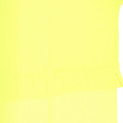 River Island Womens Yellow Polyester Basic Blouse Size 14 Boat Neck - Cropped front