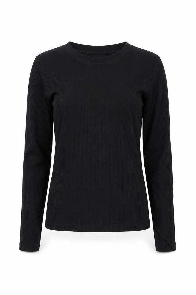 Zara Womens Black Polyester Basic T-Shirt Size S Round Neck