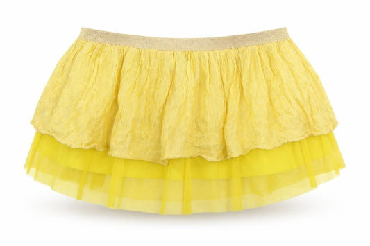 Mango Girls Yellow Cotton Tutu Skirt Size XS Regular Pull On