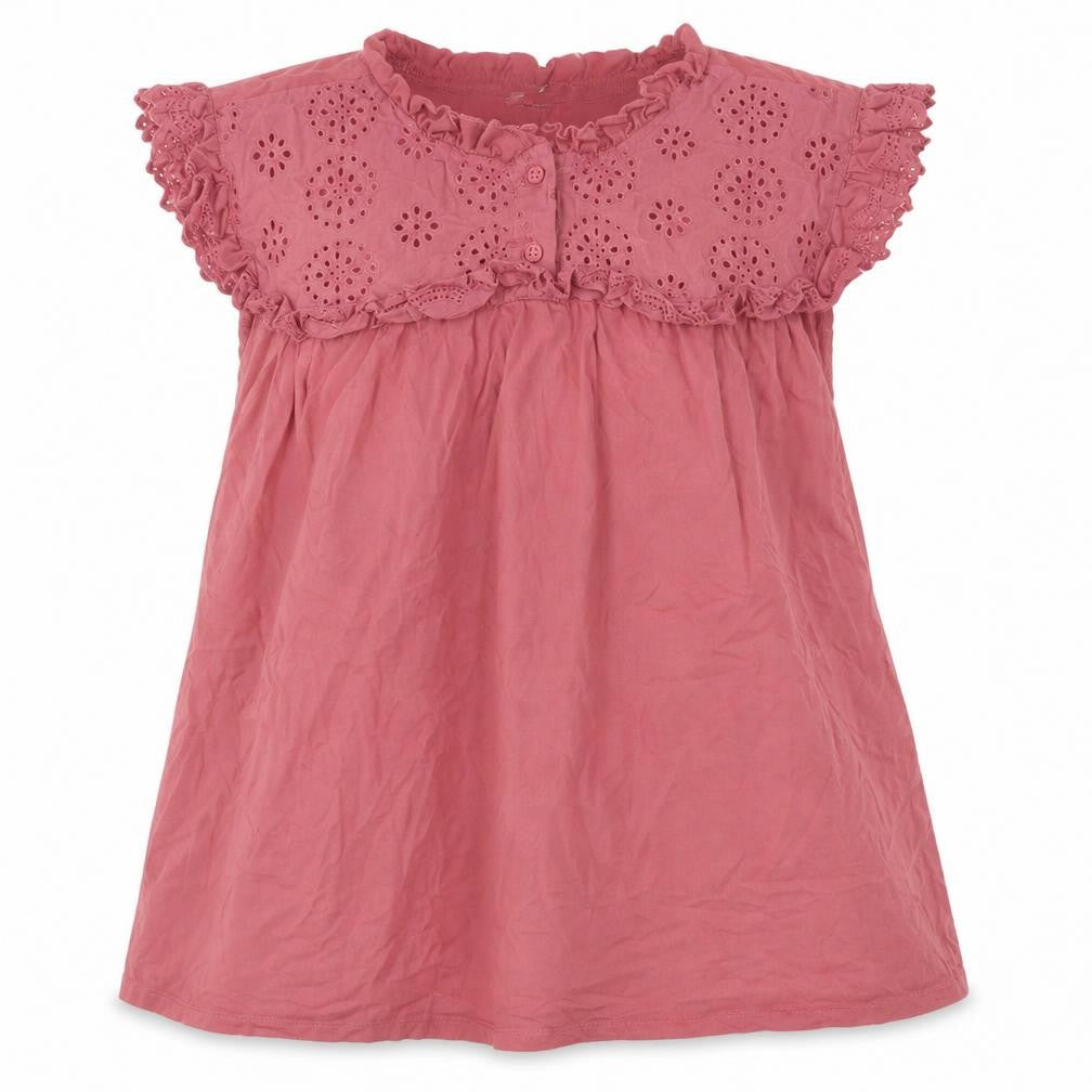 George Womens Pink 100% Cotton Basic Blouse Size 14 Round Neck