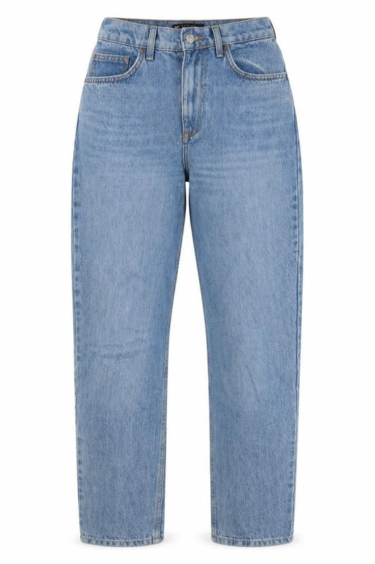 ASOS Womens Blue Cotton Straight Jeans Size 25 in L30 in Regular Button