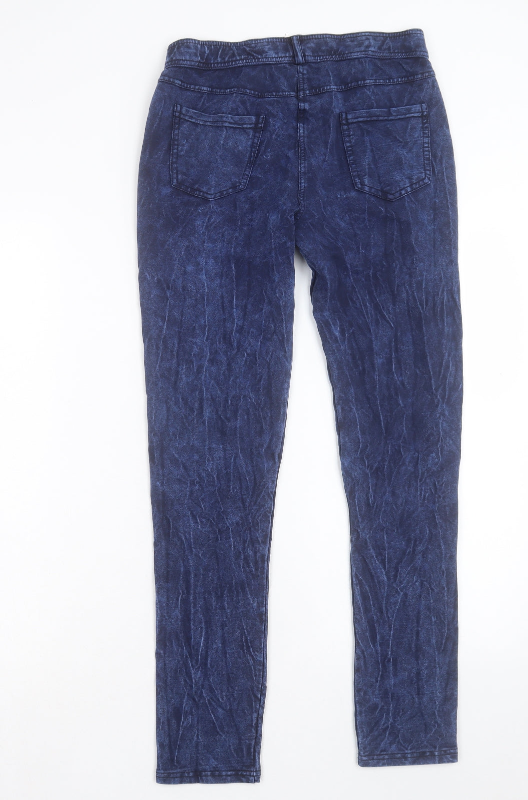 Preworn Womens Blue Cotton Jegging Trousers Size 30 in L28 in Regular