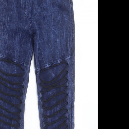 Preworn Womens Blue Cotton Jegging Trousers Size 30 in L28 in Regular