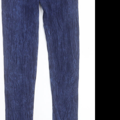 Preworn Womens Blue Cotton Jegging Trousers Size 30 in L28 in Regular