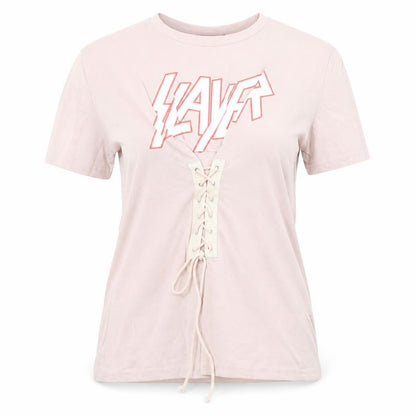 eight Womens Pink Cotton Basic T-Shirt Size S Crew Neck