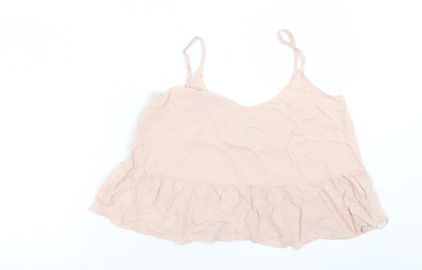 Topshop Womens Pink Viscose Basic Tank Size 10 V-Neck