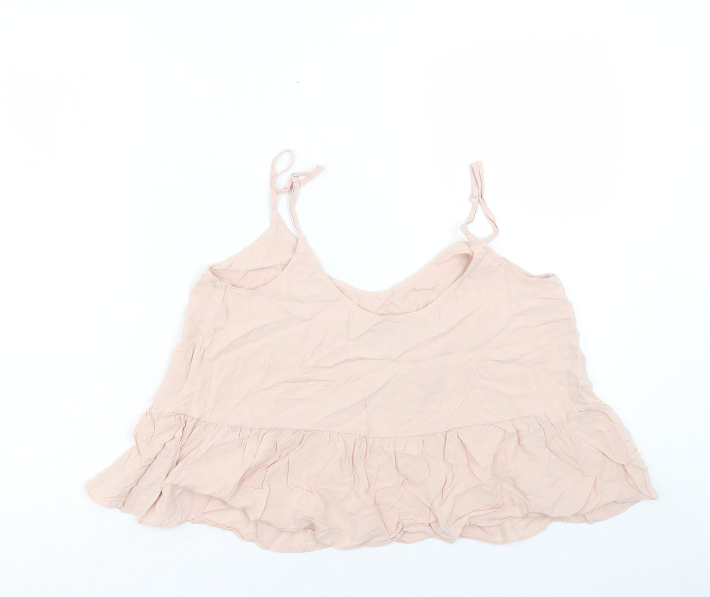 Topshop Womens Pink Viscose Basic Tank Size 10 V-Neck