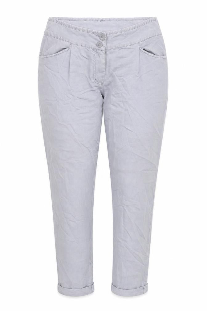Warehouse Womens Grey Viscose Capri Trousers Size 10 L29 in Regular Zip