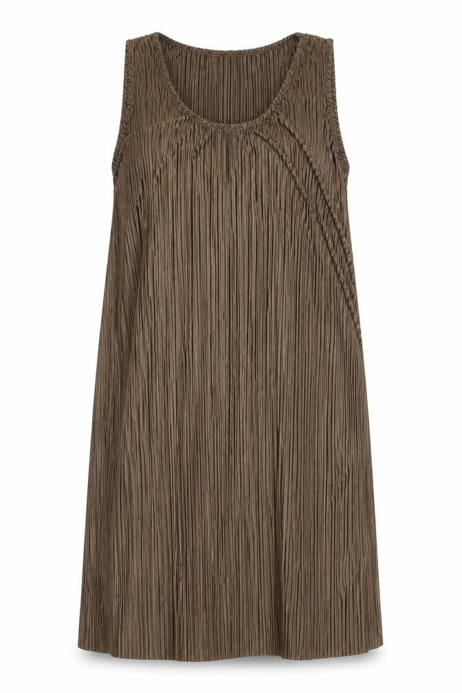 H&M Womens Brown Polyester Shift Size M Scoop Neck Pullover