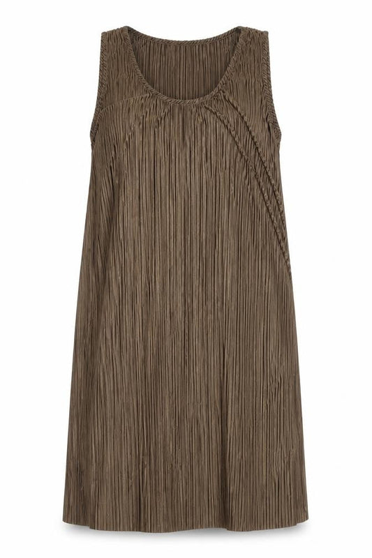H&M Womens Brown Polyester Shift Size M Scoop Neck Pullover