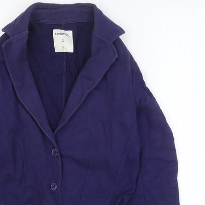 Sandwich Womens Blue Jacket Blazer Size S Button
