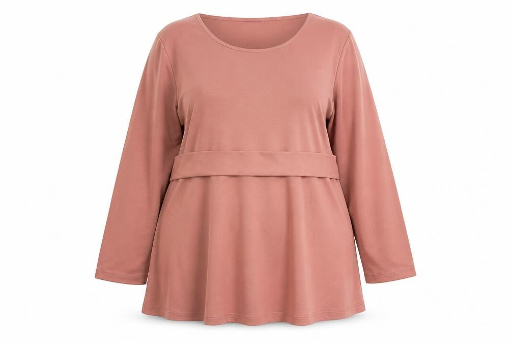 SheIn Womens Pink Polyester A-Line Size XL Scoop Neck Pullover