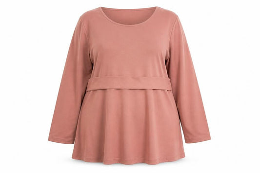 SheIn Womens Pink Polyester A-Line Size XL Scoop Neck Pullover