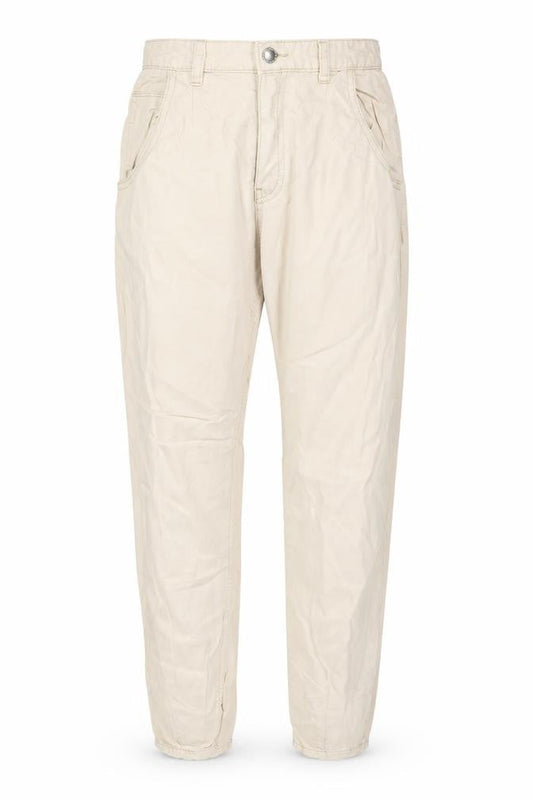 Stradivarius Womens Ivory Cotton Chino Trousers Size 6 L26 in Regular Zip