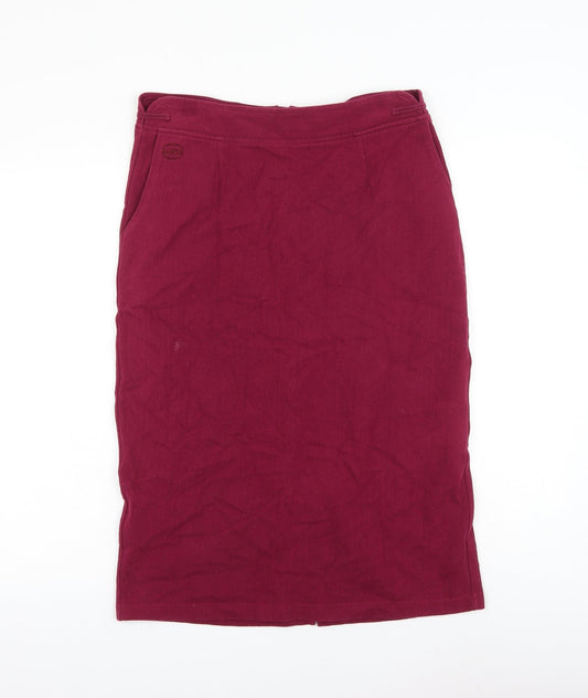 Carth Womens Purple Cotton Straight & Pencil Skirt Size 32 in Zip