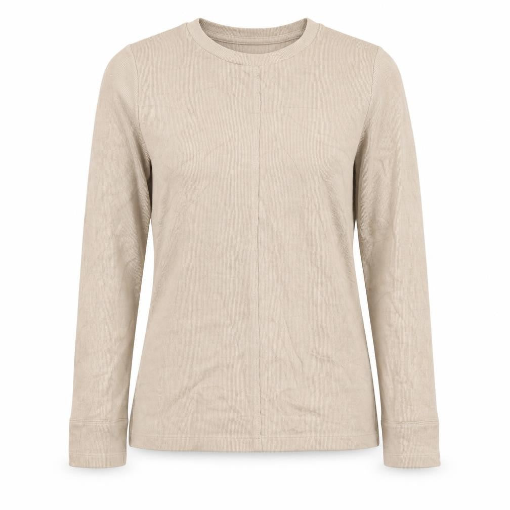 Marks & Spencer Womens Beige Round Neck Cotton Pullover Jumper Size 8