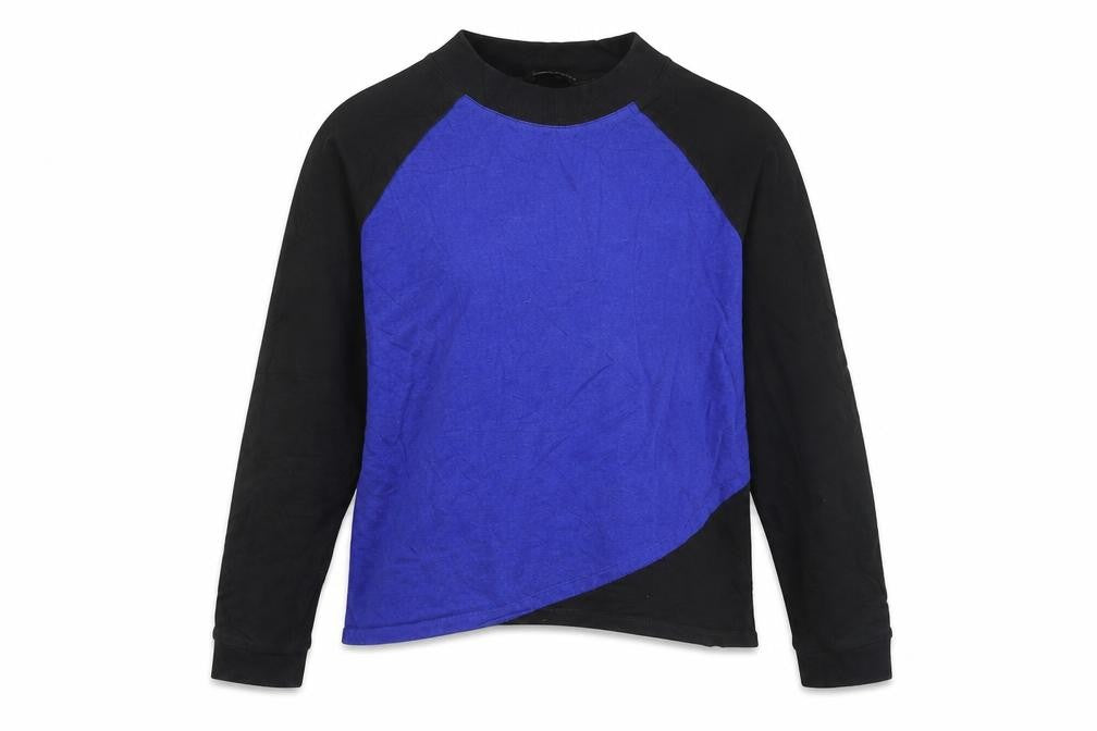 Select Womens Black Colourblock Cotton Pullover Sweatshirt Size 12 Pullover