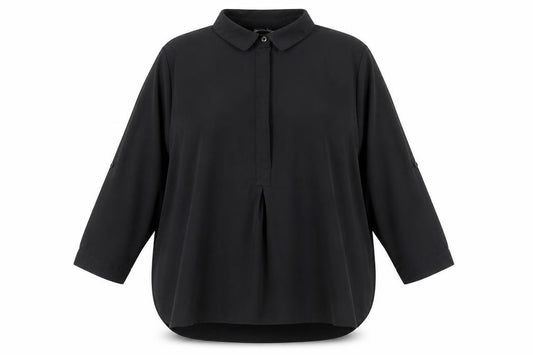 Dorothy Perkins Womens Black Polyester Basic Button-Up Size 14 Collared