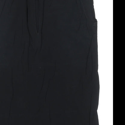 Second Female Womens Black Viscose Basic Blouse Size M Boat Neck
