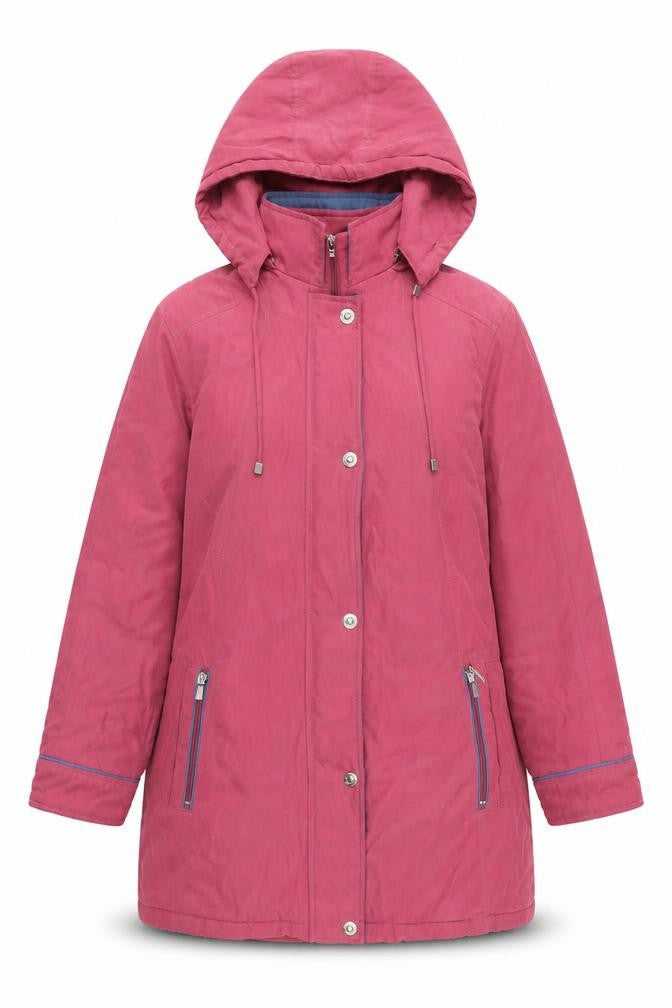 Eliza Gray Womens Pink Overcoat Coat Size 14 Snap