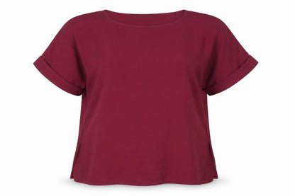 ASOS Womens Purple Polyester Basic Blouse Size 14 Round Neck - Slit sides