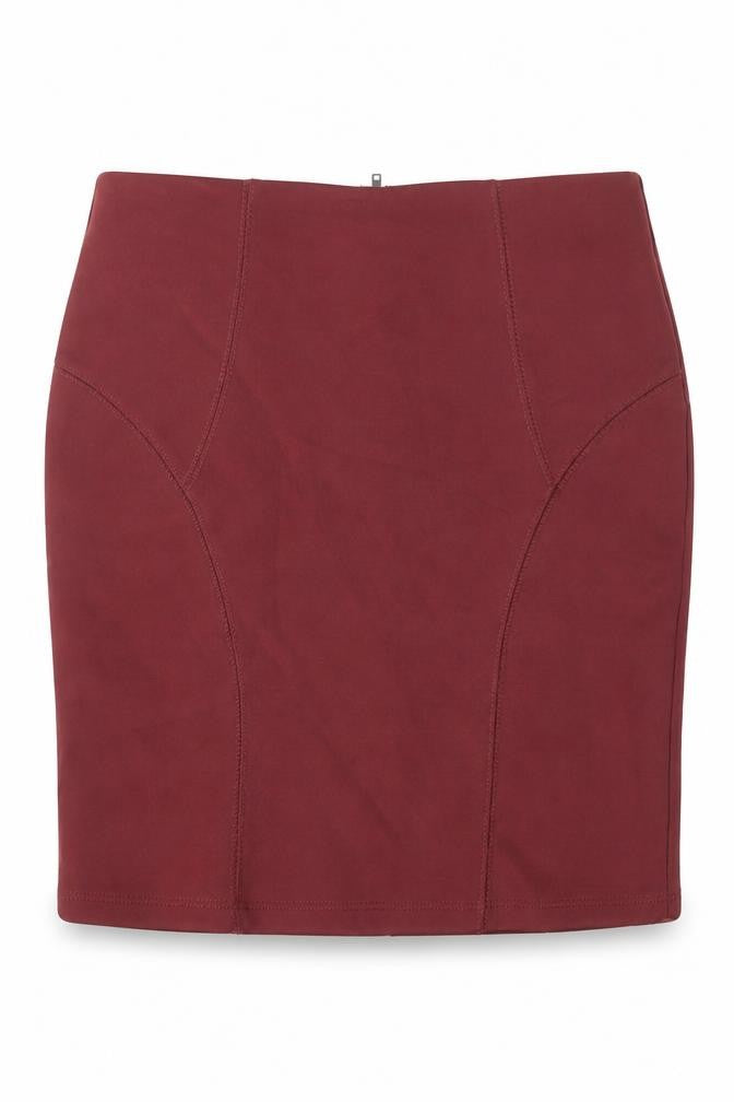 FOREVER 21 Womens Brown Polyester Mini Skirt Size S Zip