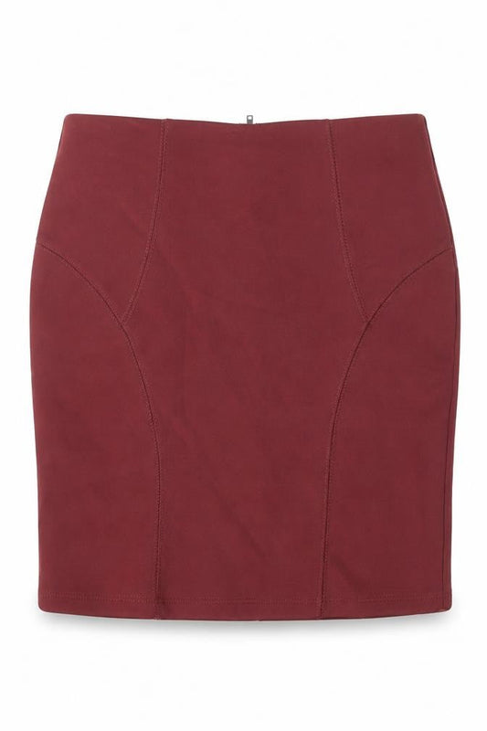 Forever 21 Womens Brown Polyester Mini Skirt Size S Zip