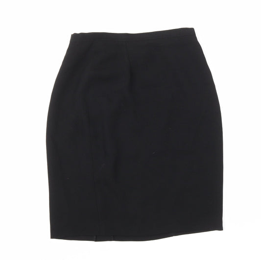 Classics collection Womens Black Polyester Straight & Pencil Skirt Size 10 Zip