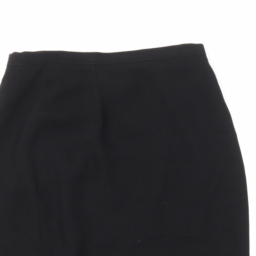 Classics collection Womens Black Polyester Straight & Pencil Skirt Size 10 Zip