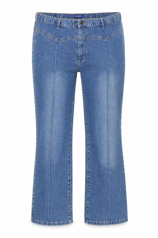 UNION BLUES Womens Blue Cotton Bootcut Jeans Size 28 L30 in Regular Button