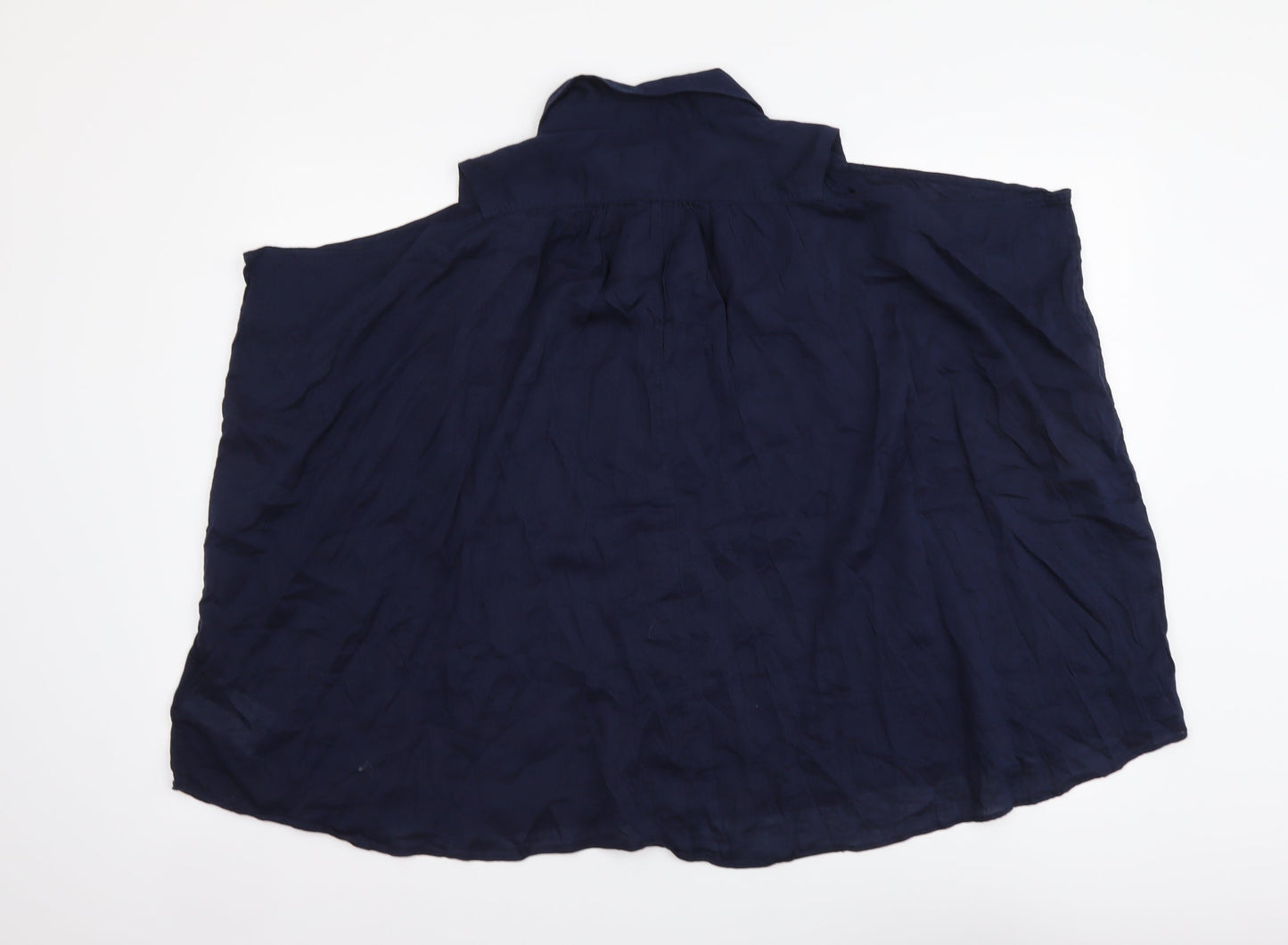 Gap Womens Blue Cotton Basic Blouse Size S Collared
