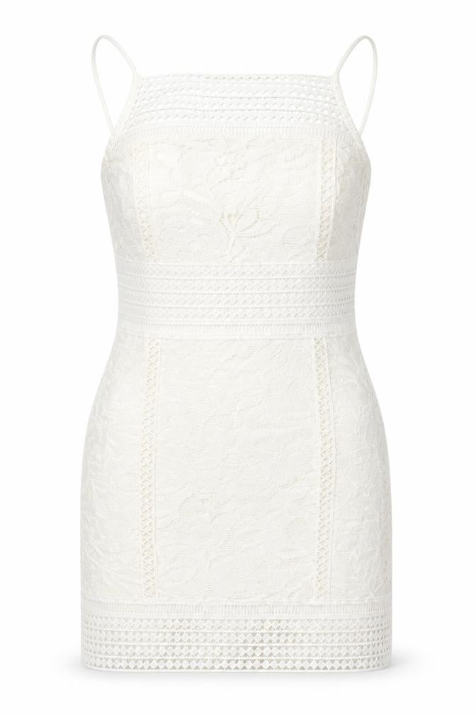 Topshop Womens Ivory Geometric Polyester Mini Size 8 Square Neck Zip
