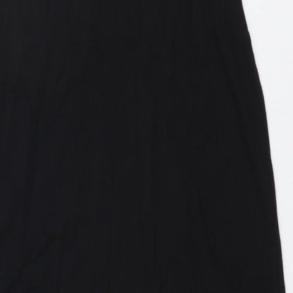 Zara Womens Black Cotton Tank Dress Size S Round Neck Pullover