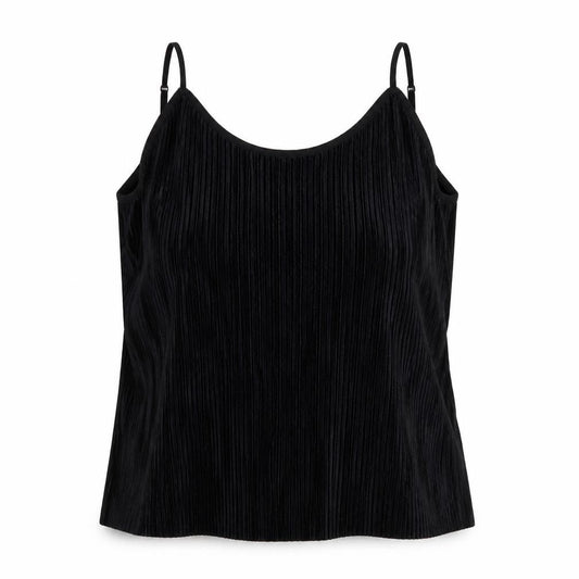 Jasmine & Juliana Womens Black Polyester Camisole Tank Size XL V-Neck