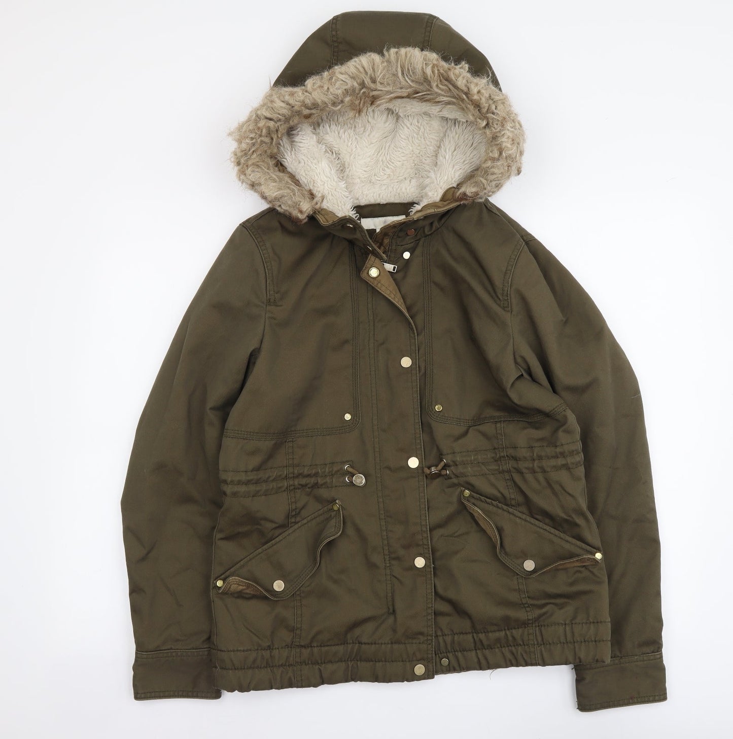 H&M Womens Green Jacket Size M Zip