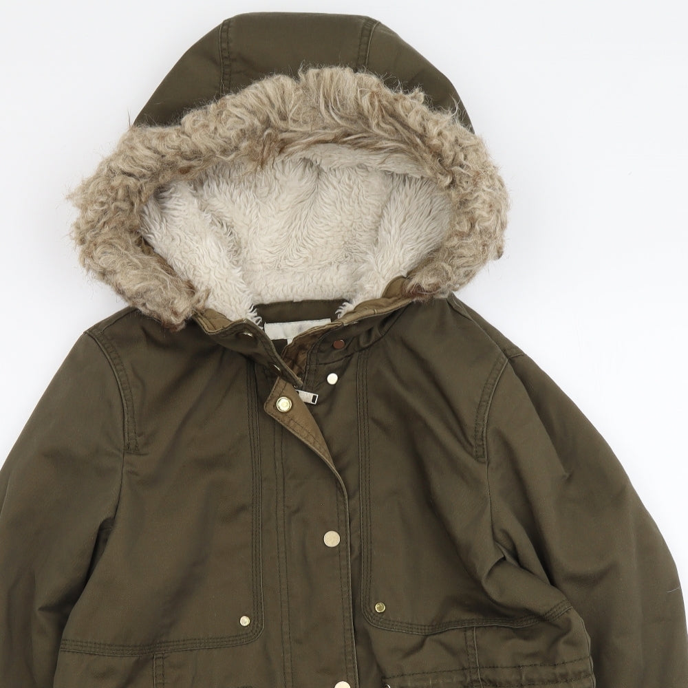 H&M Womens Green Jacket Size M Zip