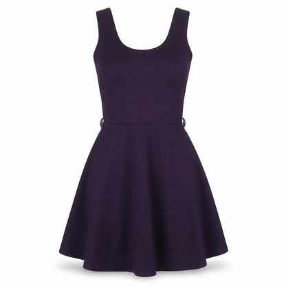 Boohoo Womens Purple Polyester Fit & Flare Size 8 Scoop Neck Pullover