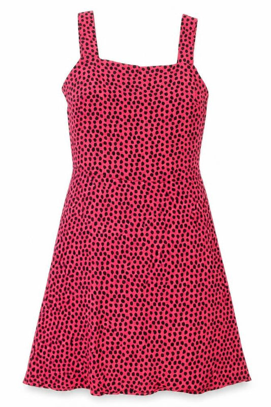 Next Womens Pink Geometric Viscose A-Line Size 10 Scoop Neck Zip