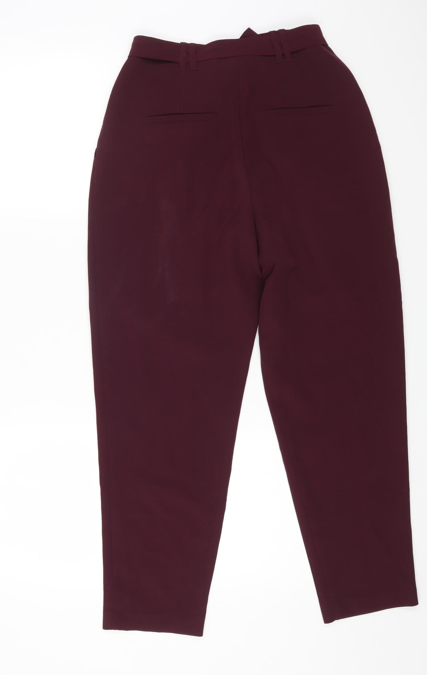 New Look Womens Purple Polyester Trousers Size 8 L24 in Regular Zip