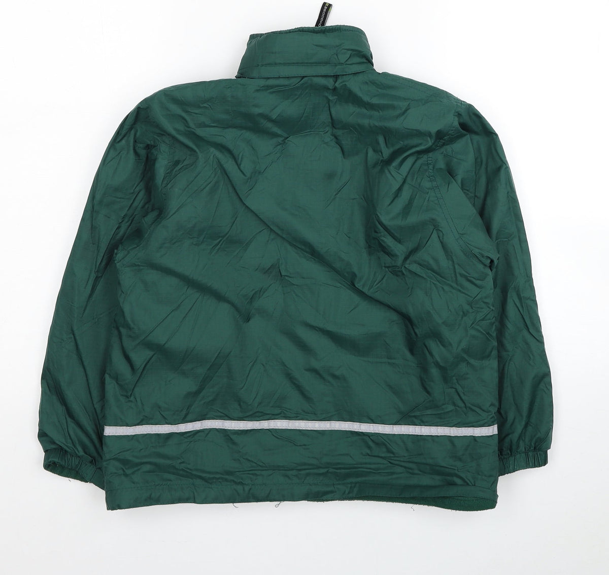 Snowgoose Boys Green Windbreaker Coat Size 7-8 Years Zip
